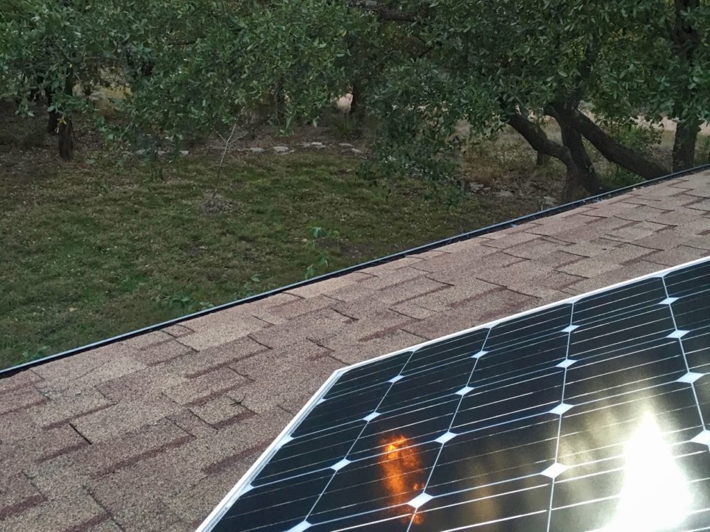 photo of roof-mounted solar panel