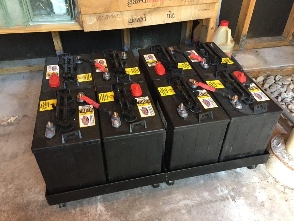 photo of Battery cart with batteries