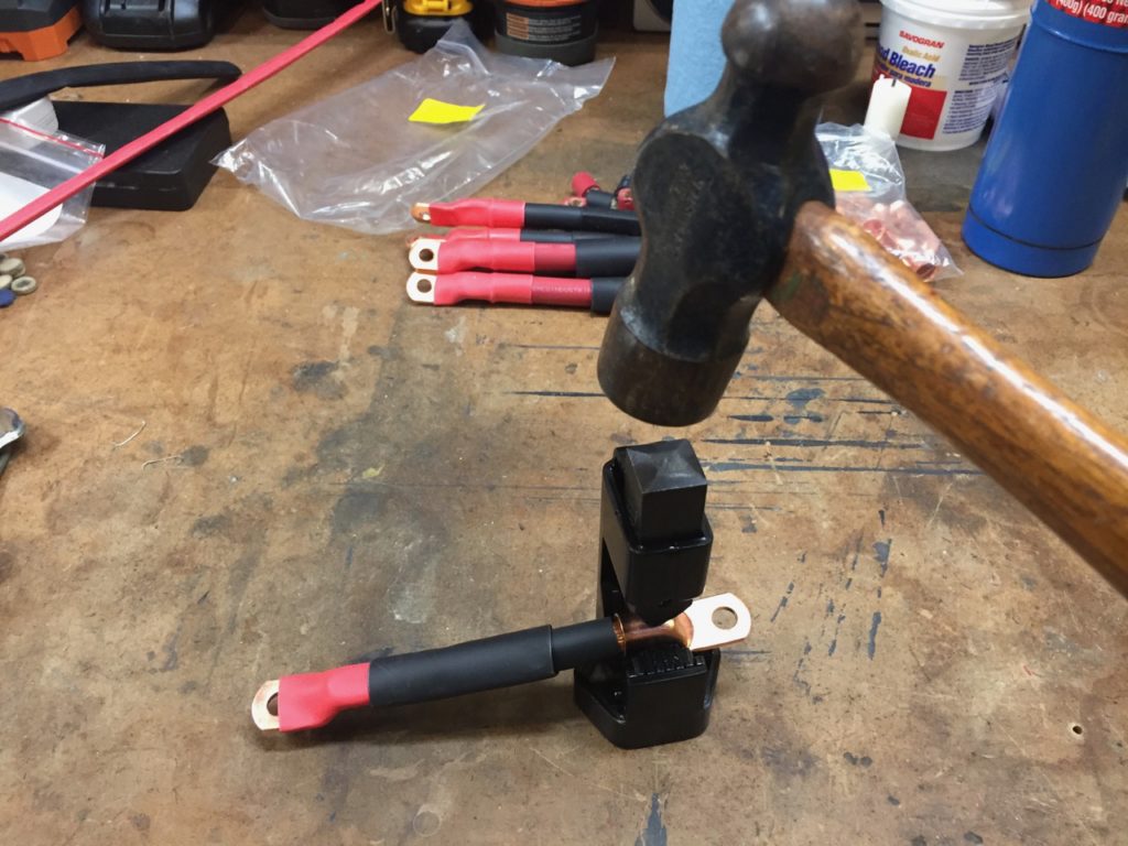 photo of Crimping the lug