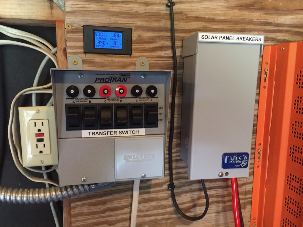 photo of the Transfer switch with power meter