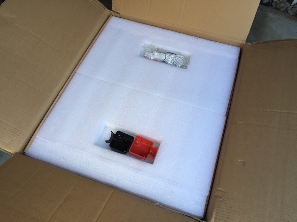 photo of a foam insert inside of a box