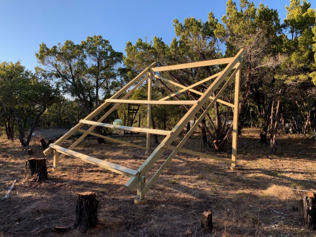 photo of Array mount nearly complete