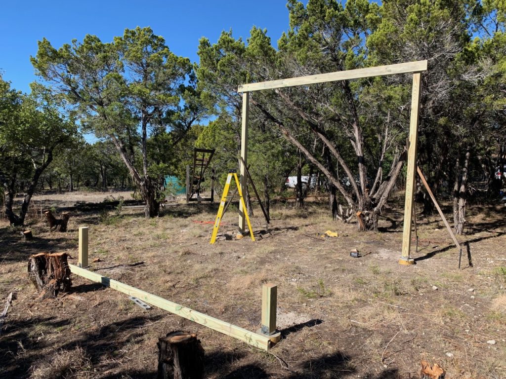 photo of Highest horizontal support in place