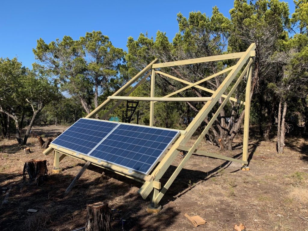 photo of Starting to mount the solar panels