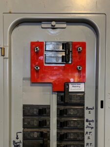 photo of Main Breaker Panel with Generator Interlock