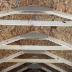 photo showing the roof decking and rafter collars