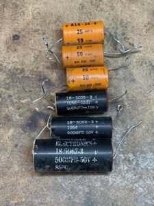 photo of the replaced capacitors
