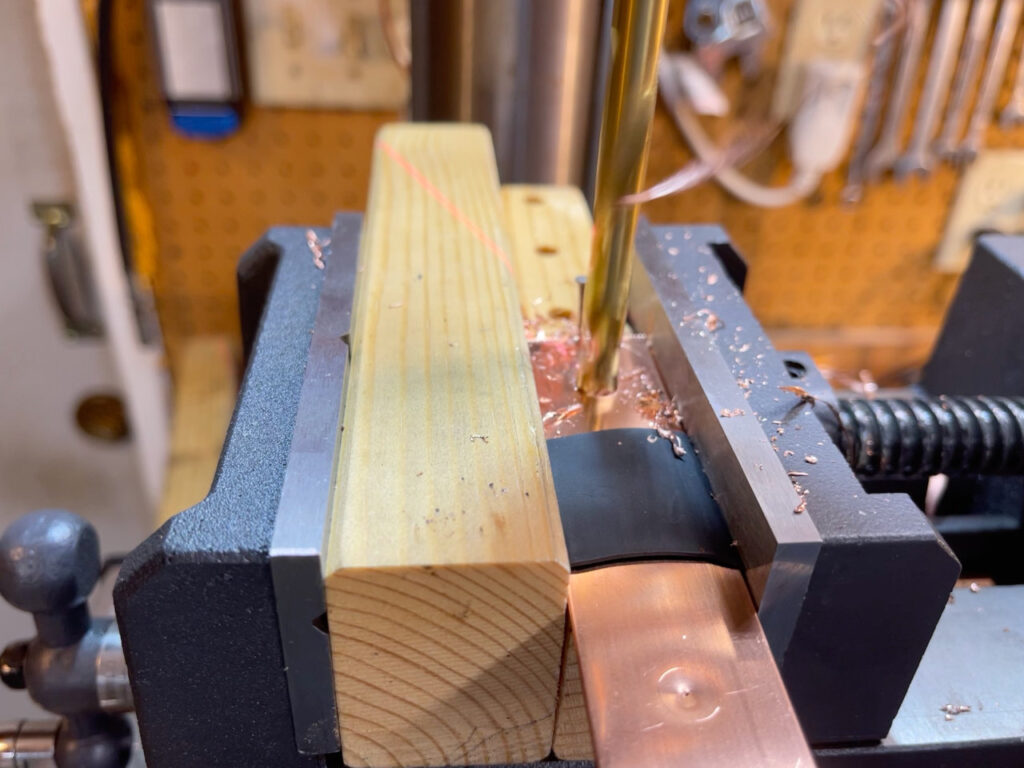 photo of Drilling in the  jig