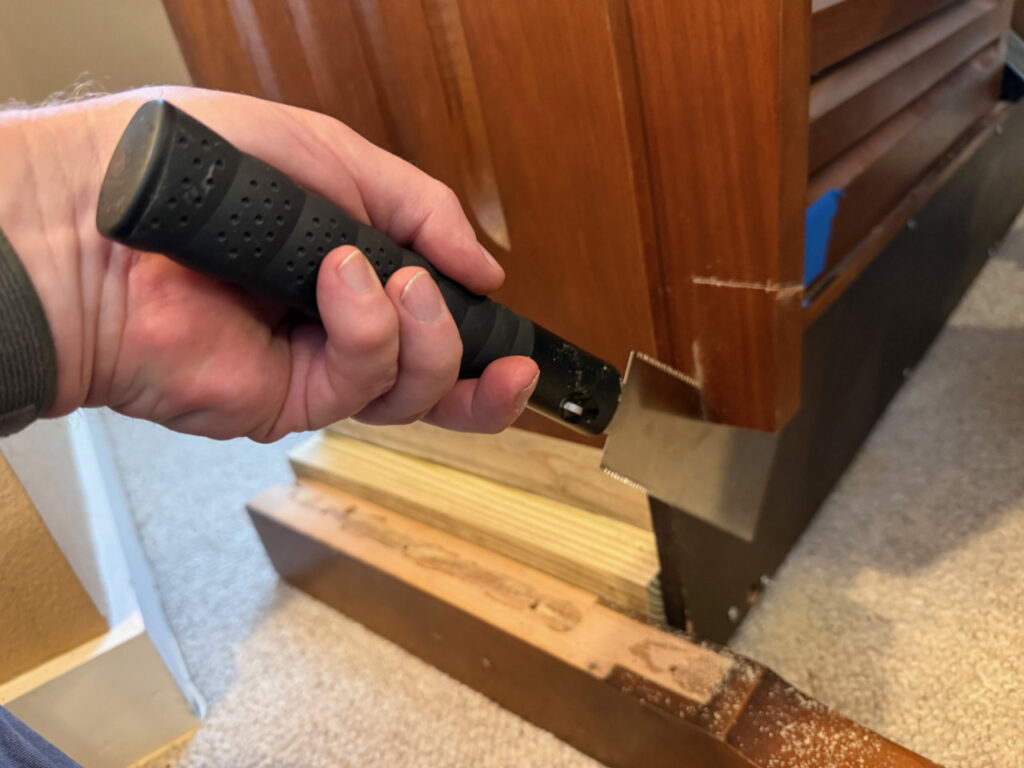 photo of Removing trim piece