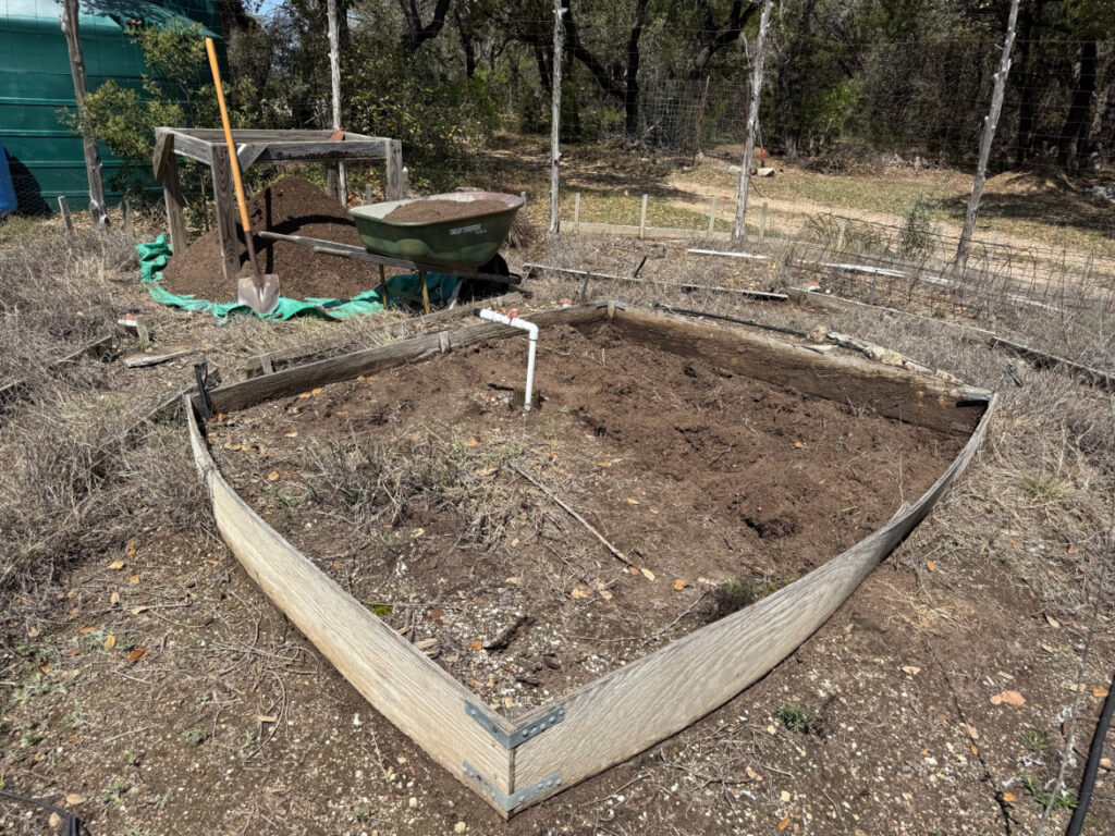 photo of the garden as I began the dig to remove debris