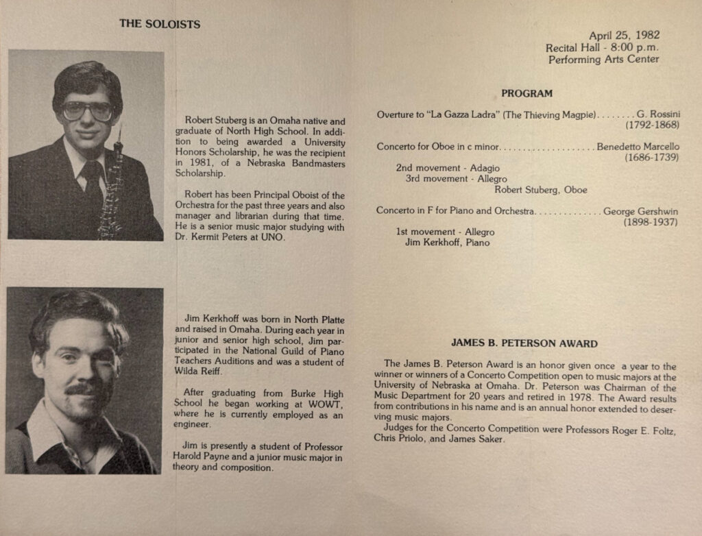 Jim's Concerto debut program
