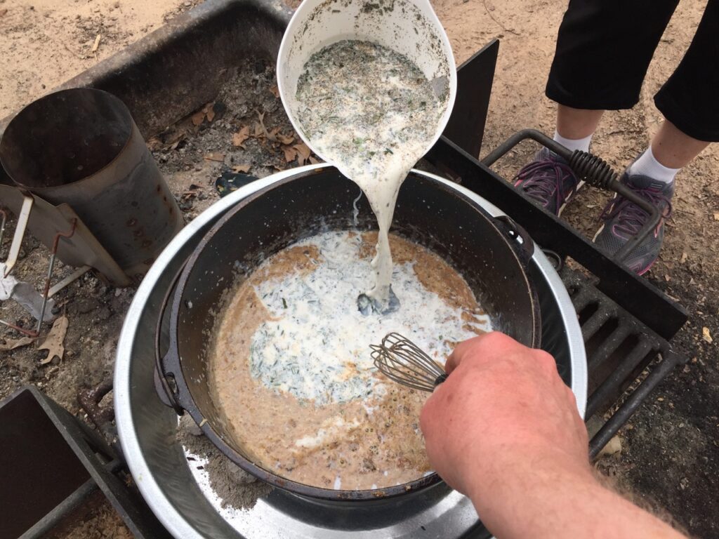 Milk and cheese to make a sauce